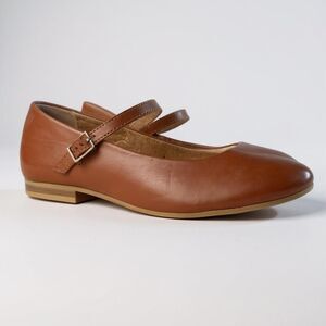 NEW Miz Mooz $139 Zahara Leather Mary Jane Flat Brandy Womens Size 37